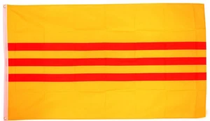 SOUTH VIETNAM FLAG 5' x 3' Old 1948 to 1975 Republic of Vietnamese Country Flags - Picture 1 of 1