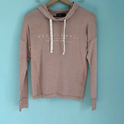 Abercrombie & Fitch Lounge Hoodie WOMENS XS Pink Pullover Long Sleeve Sleep Top - Image 1 of 4