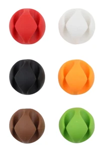 Paquete de 10 soportes de clip de cable cargador doble escritorio ordenado - varios colores - Imagen 1 de 1