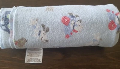 Cuddle время щенок собаки автомобили aiplane медведь красный желтовато-коричневый фланель синий прием одеяло - Изображение 1 из 4