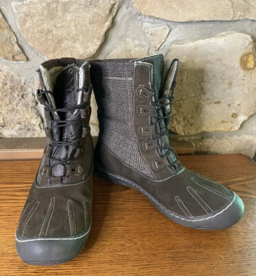 Botas de nieve Woolrich Mid Pantorrilla para mujer 8 medianas WP066-206 marrón impermeables Foto 1 de 4