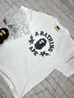 BAPE APE T-shirt WHITE  A BATHING APE A7 Size LARGE