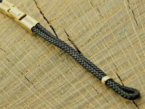Banda de reloj de colección de repuesto acero inoxidable y nailon con cable mariposa cierre de bucle extremo sin usar - Imagen 1 de 4