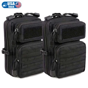 2-Pack Tactical MOLLE Pouches - Hunting Game Belt Bag for EDC Tools & Essentials - Picture 1 of 9