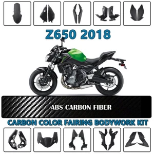 Carbon Fiber Fairing Bodywork Cover Cowl Protector For KAWASAKI Z650 2018-2023 - Picture 1 of 78