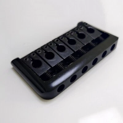 Guitar Metal Fixed Hardtail Bridge Black for 6 String Fender Strat Tele Guitar - Image 1 of 4