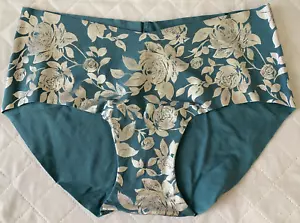 Mutandine VS Victoria's Secret Hiphugger No Show Elasticizzate M Verde Teal Argento Nuove con etichette - Foto 1 di 6