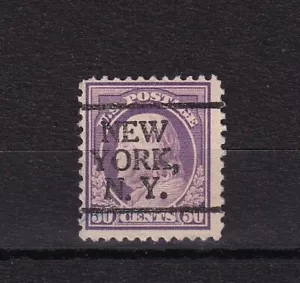 1917 US # 517 Benjamin Franklin Stamp Precancel Red Violet MVLH Pref 11 Lot 436 - Picture 1 of 2