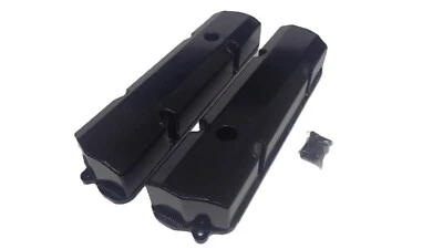 Holden V8 253 304 308 Fabricated Black Alloy Valve Covers Early Heads Foto 1 de 4