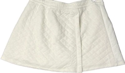 Falda corta Isaac Mizrahi Live talla grande pequeña blanca con bolsillos Foto 1 de 4