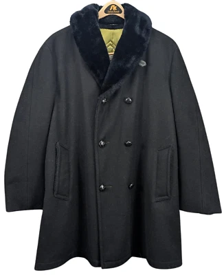 Мужское шерстяное пальто Mighty Mac Out o Gloucester Pea Coat 40 с воротником-магнатом 70-е - Изображение 1 из 4