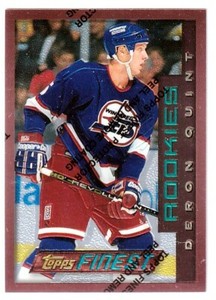 1995-96 Finest Base + Refractors #101 Deron Quint BRONZE - Winnipeg Jets