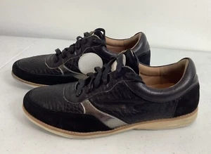 Rollie Womens Trainer Shoes Size 39 Black Silver White Leather Lace Up Sneaker - Bild 1 von 9