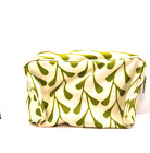 Women's Make Up Bag Green And White In Color 12 By 7
