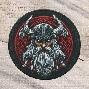 Odin Patch Iron-on Applique Vest Jacket Clothing Hat Backpack, Norse Viking War - Picture 1 of 22