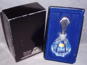 NIB Towle Art Deco Pattern Sterling Top Vanity Dresser Crystal Perfume Bottle - Picture 1 of 2