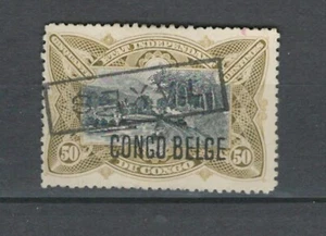 CONGO BELGIUM COLONIES INVERTED TAX OVERPRINTED USED SIGNED STAMP  LOT (CON 772) - Picture 1 of 2
