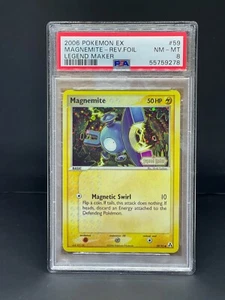 Pokemon Ex Legend Maker Magnemite Reverse Holo PSA 8 NM-MT #59 - Graded Card - Picture 1 of 2