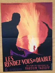 RENDEZ-VOUS DU DIABLE affiche cinema originale 48x36 cm volcan tazieff '59 - Bild 1 von 1
