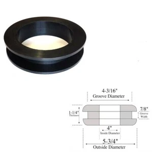 Ojal de goma grande de 4" de diámetro interior - 7/8" Gw - Se adapta a orificios de panel de 4-3/16" - Imagen 1 de 1