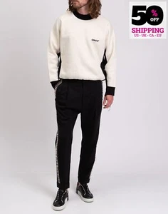 RRP €830 DSQUARED2 Tapered Trousers IT48 US38 M Wool Blend Black Spike Studs - Picture 1 of 7