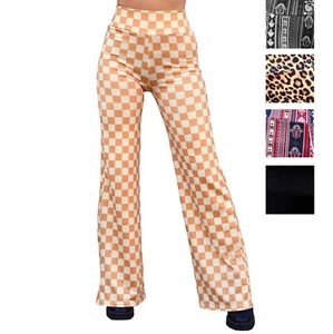 Wide Leg Lounge Mid to High Rise Stretch Knit Loose Fit Straight Palazzo Pants - Picture 1 of 43