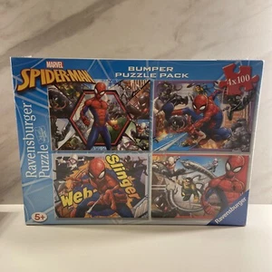 Ravensburger Marvel SPIDER-MAN Bumper Puzzle Pack 4 x 100 Piece Jigsaw - sealed - Picture 1 of 2