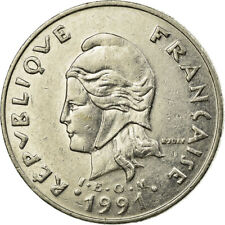 [#722160] Moneta, Nowa Kaledonia, 20 Francs, 1991, Paris, EF(40-45), Nikiel, KM:
