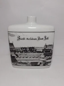 *HERMANN TONNELLIER NACHF* German White Decanter Bottle Town Scene Crest Back - Picture 1 of 15
