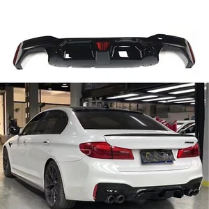 Labio difusor de parachoques trasero para BMW G30 G38 serie 5 2017-2023 2019 con luz negra - Imagen 1 de 10