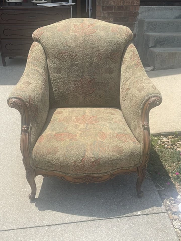 Beautiful RARE Antique Early 19th Century Arm Chair Cover
