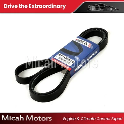 Serpentine Belt 6PK2200 for 85-89 Cadillac DeVille 00-11 Dodge Ford Mazda 4.0L - Image 1 of 4