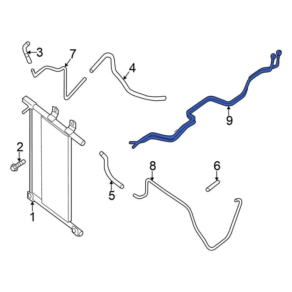 For Nissan NV1500 12-21 Nissan 21619EA20B Automatic Transmission Oil Cooler Tube - Image 1 of 1