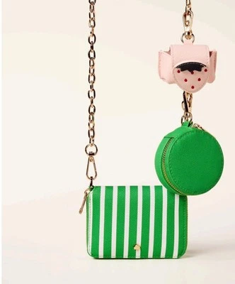 Mini Bandolera a Rayas Kate Spade New York X Target Verde/Blanco Foto 1 de 4