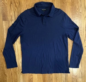 Banana Republic Men’s Long Sleeve Luxe Touch Performance Polo Shirt L Navy NWOT - Picture 1 of 11
