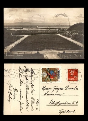 Mayfairstamps Норвегия 1936 Рождественская печать завязанный Trondheim Skansen RPPC реальный фото - Изображение 1 из 2