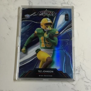 Tez Johnson 2024 Wild Card Metal Red White Blue Prizm /8 SSP Cracked Glass - Bild 1 von 2