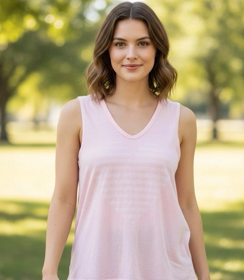 Sundry Heart Print Cotton Tank Top Women’s Size Small Casual Sporty Preppy - Image 1 of 4