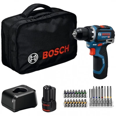 Bosch Akku-Bohrschrauber GSR 12V-32 incl 2x Akku GBA 2 Ah Ladegerät Zubehör-Sets - Bild 1 von 4