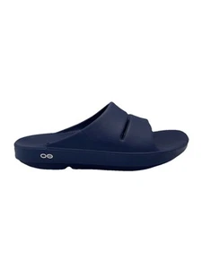Oofos Ooahh Slide Unisex Sandals Navy Blue Men’s 10 Women’s 12 Comfortable Foam - Picture 1 of 7