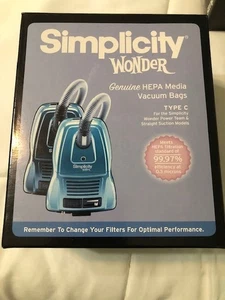 6 Pack Vacuum Bags Genuine Simplicity Type C HEPA Bag Wonder Canisters Original - Picture 1 of 4