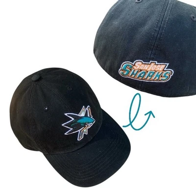 San Jose Sharks NHL Fitted Hat 47 Brand Embroidered Cotton Cap Hockey Spellout - Image 1 of 4
