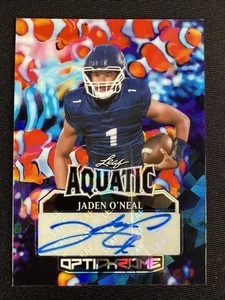 Jaden O'Neal Rookie Auto RC 2025 Leaf Optichrome Aquatic 1/1 #A-JON - Picture 1 of 10