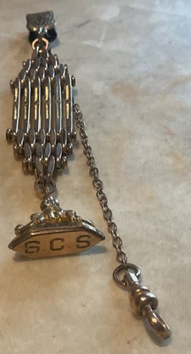 ЗАПОЛНЕННЫЙ ЗОЛОТОМ? ВОСКОВАЯ МАРКА КАРМАННЫЕ ЧАСЫ ЦЕПОЧКА БРЕЛОК 24,6 г ВИКТОРИАНСКИЙ - Изображение 1 из 4