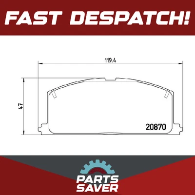 Conjunto de pastilhas de freio compatível com TOYOTA MR2 AW11 1.6 dianteiro 84 a 90 Brembo 0446501010 qualidade - Imagem 1 de 4