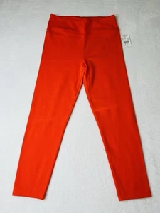 J Crew Womens Athletic Wear Sporty Workout Orange Cropped Cotton Leggings Sz S - Picture 1 of 8