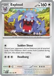 Exploud - 150/182 - Uncommon - Reverse Holo x1 - NM-Mint - Scarlet & Violet: Par - Picture 1 of 1