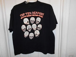 1992 Calaveras Halloween Brillo Oscuro Camiseta Cinturón Para Hombres XL Puntada Única Cinturón - Imagen 1 de 11