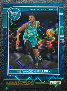 2024-25 Panini NBA Hoops #224 Brandon Miller Teal Explosion Charlotte Hornets - Picture 1 of 2