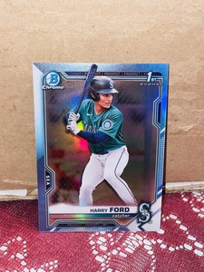 2021 Bowman Chrome Draft Harry Ford Sky Blue Refractor BDC-1 